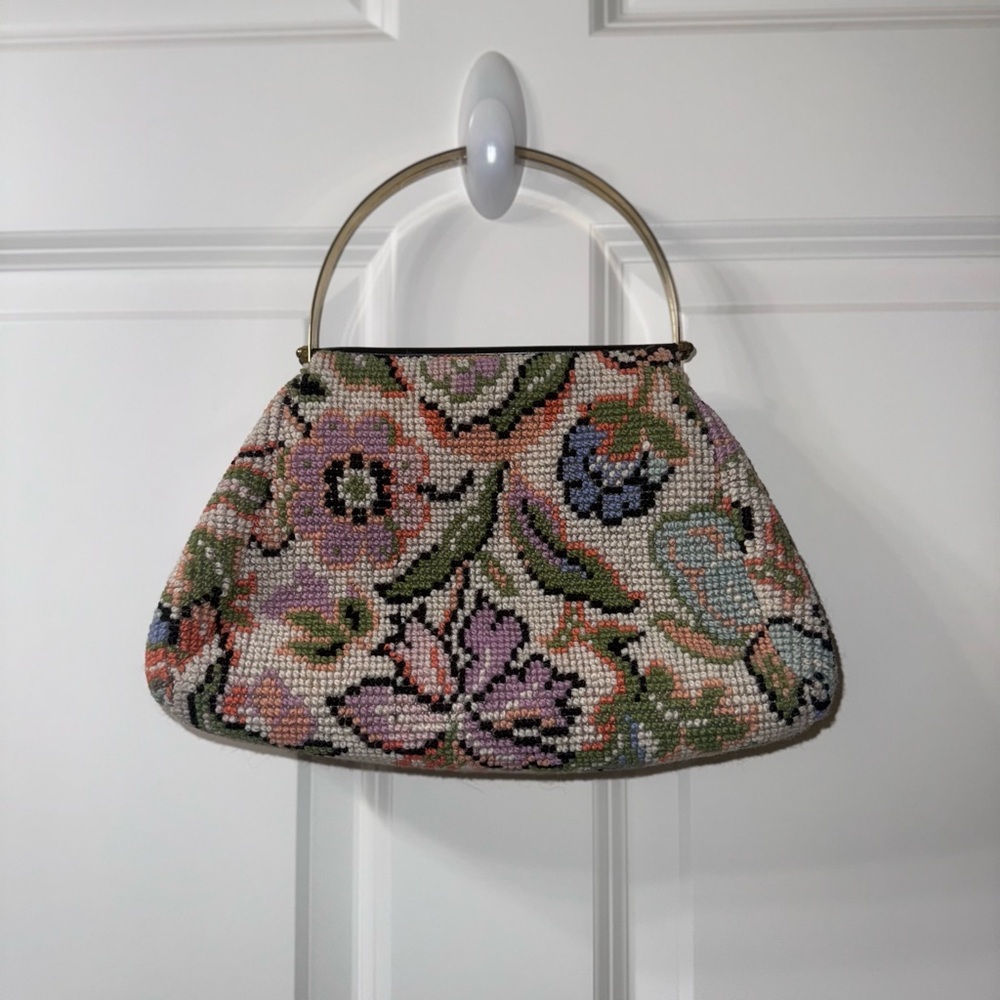 Unbranded Floral Vintage Needlepoint Purse - Picture 2 of 5